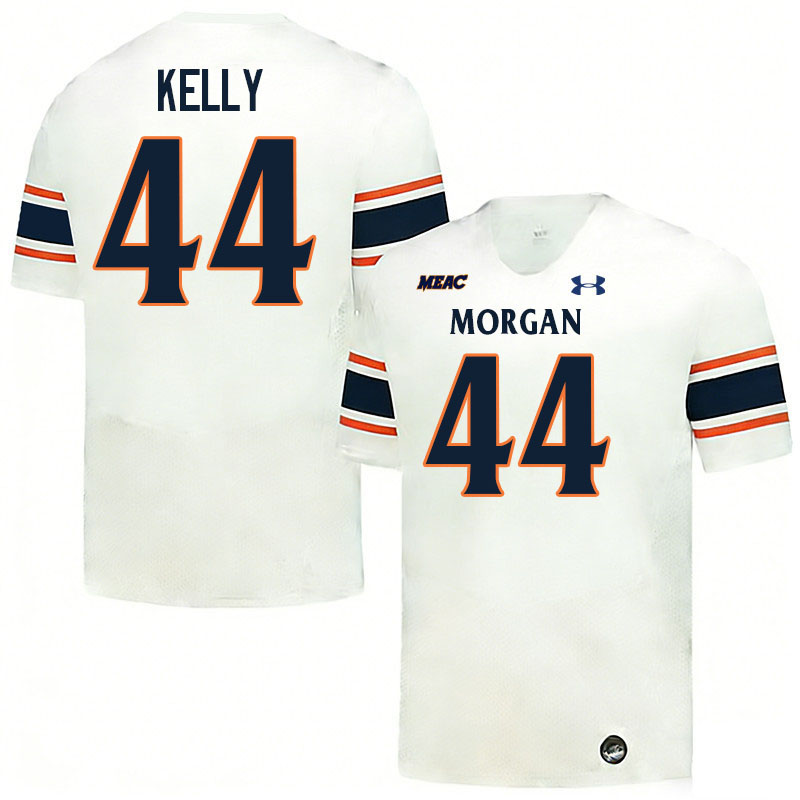 Morgan State Bears #44 Leroy Kelly College Football Jerseys,Uniforms Stitched-White